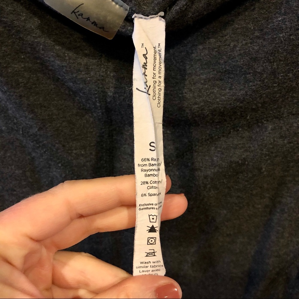 Karma Open Ruffle Back Work Out Top - Picture 3 of 5